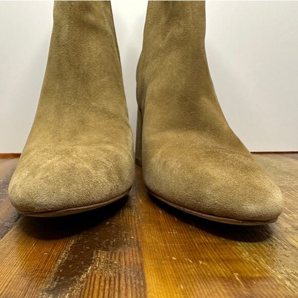 Sam Edelman Daria Block Heel Bootie Tan Suede, Size 9 | Chic Women's Booties - Picture 4 of 10